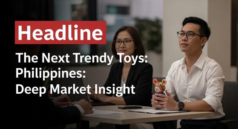 Children playing with trendy toys in a colorful Philippine toy store window.