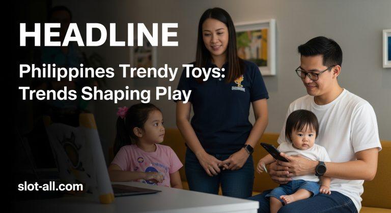 Bustling toy store in the Philippines with kids and parents exploring colorful trendy toys.