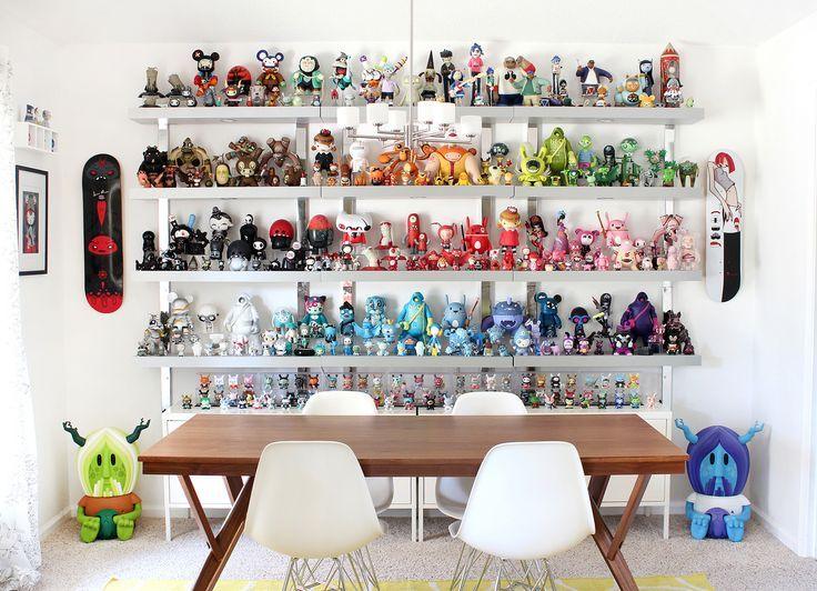 vinyl toy collection display shelf setup