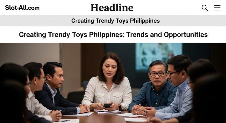 Colorful display of trendy toys in a Philippine toy shop with children playing.