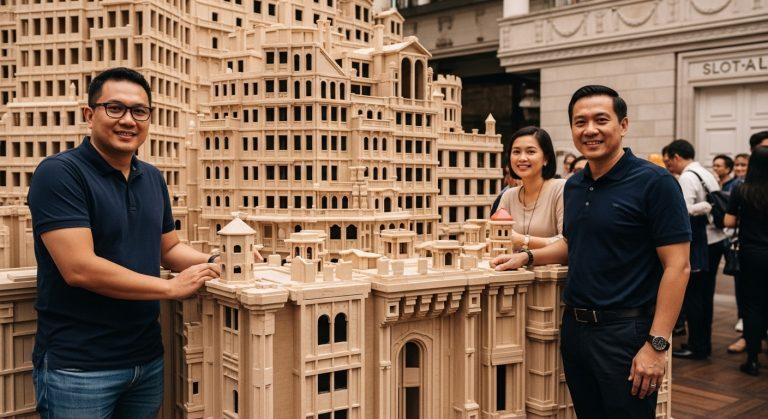 Child playing with architecture-inspired trendy toys in a Philippine home